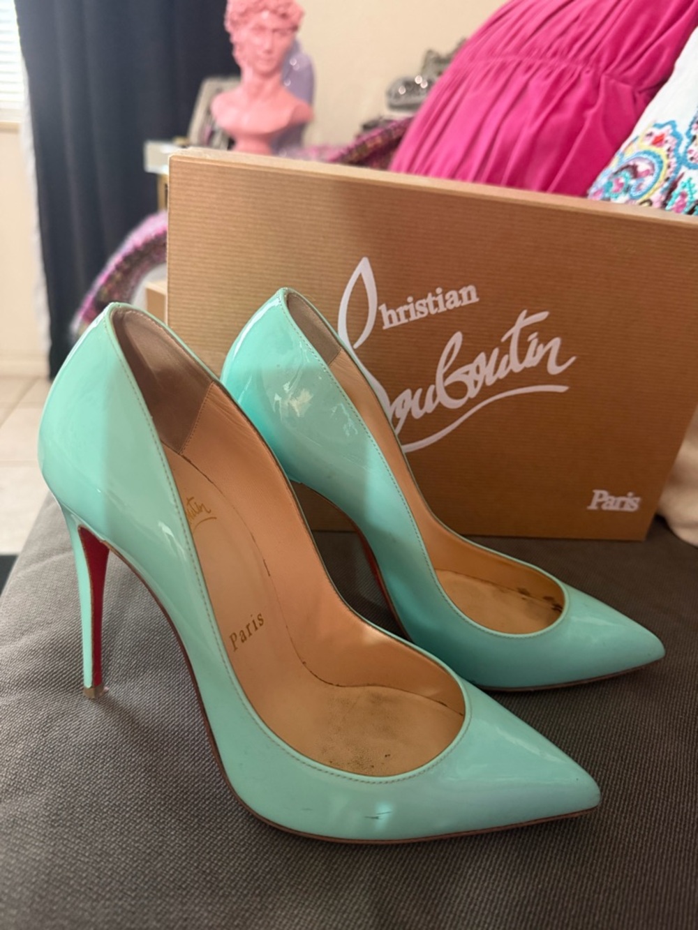 Patent Pigalle Follies 100 Pumps 36  Opal
